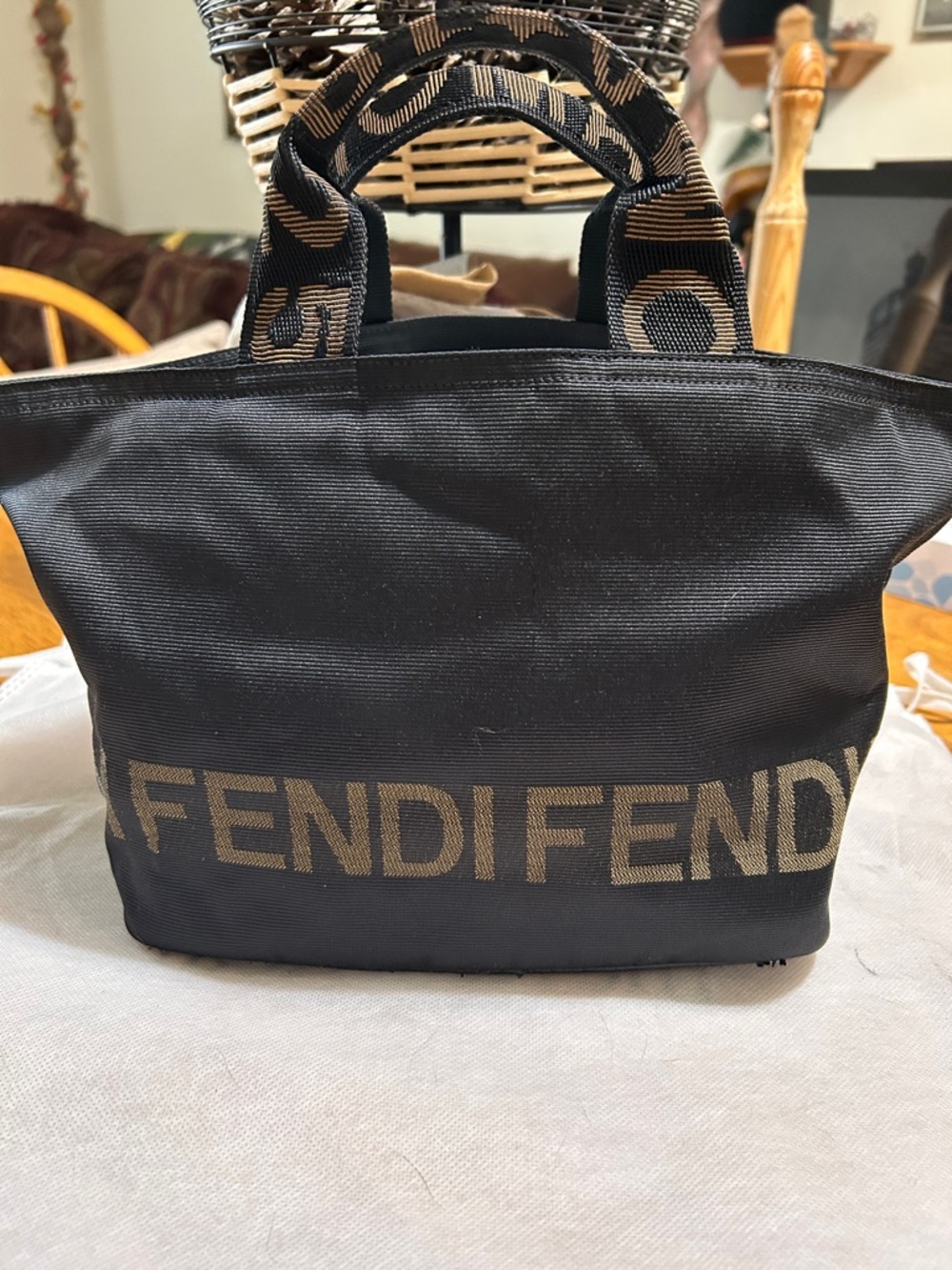 Fendi Mini Roma Black Tote